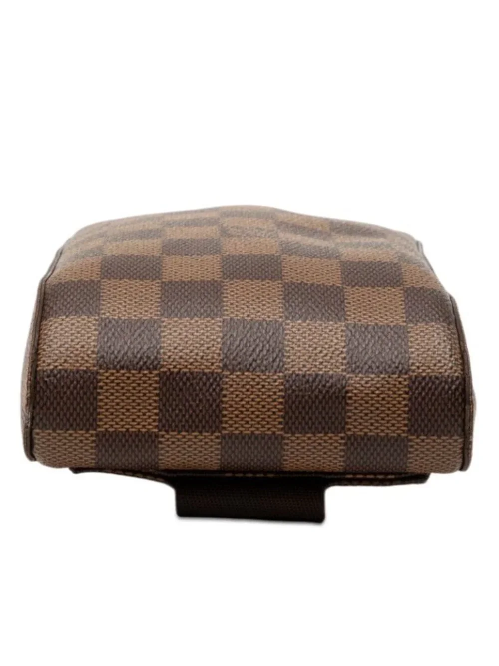 Louis Vuitton Damier Geronimos Shoulder Bag Brown Leather